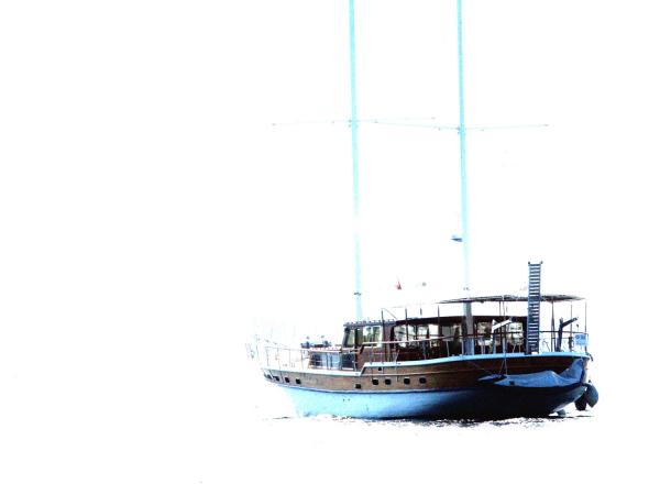bateau dans la brume (schiff im Nebel)